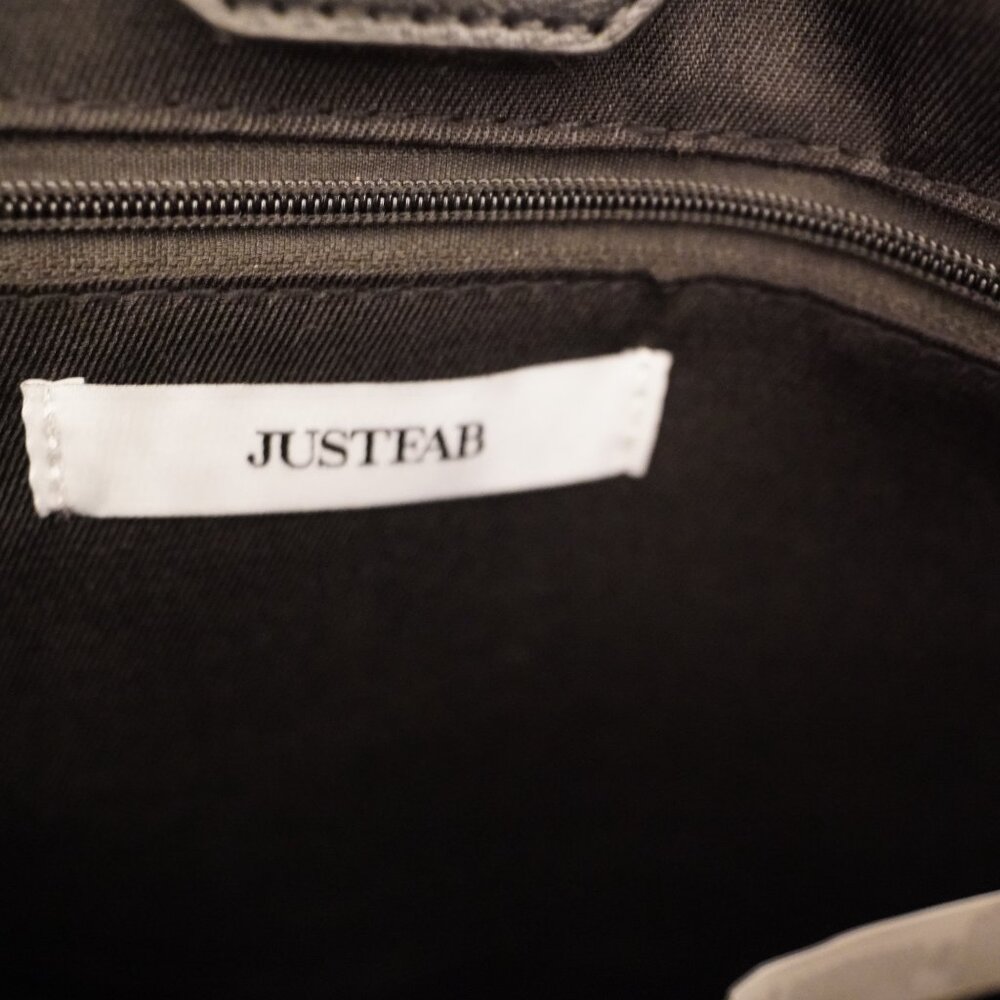 JUSTFAB Black White Geometric Satchel Crossbody Bag.  Clean. - Picture 3 of 3